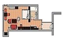 1-Zimmer- Appartement-Suite Inselseite / Typ 10