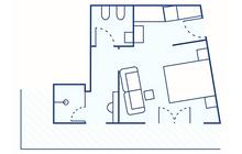 1-Zimmer- Appartement-Suite Inselseite / Typ 10