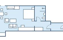 1-Zimmer- Appartement-Suite Inselseite / Typ 10