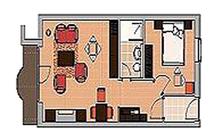 2-Zimmer-Appartement-Suite Inselseite / Typ 1 od. Typ 11